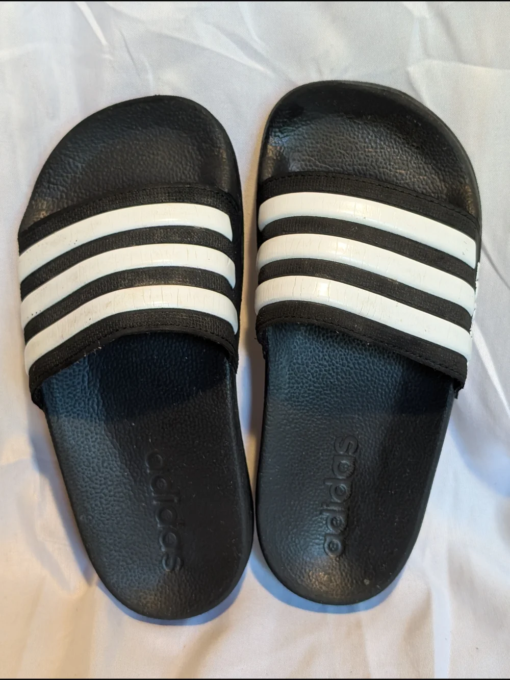 Adidas Black & White Slide Sandals